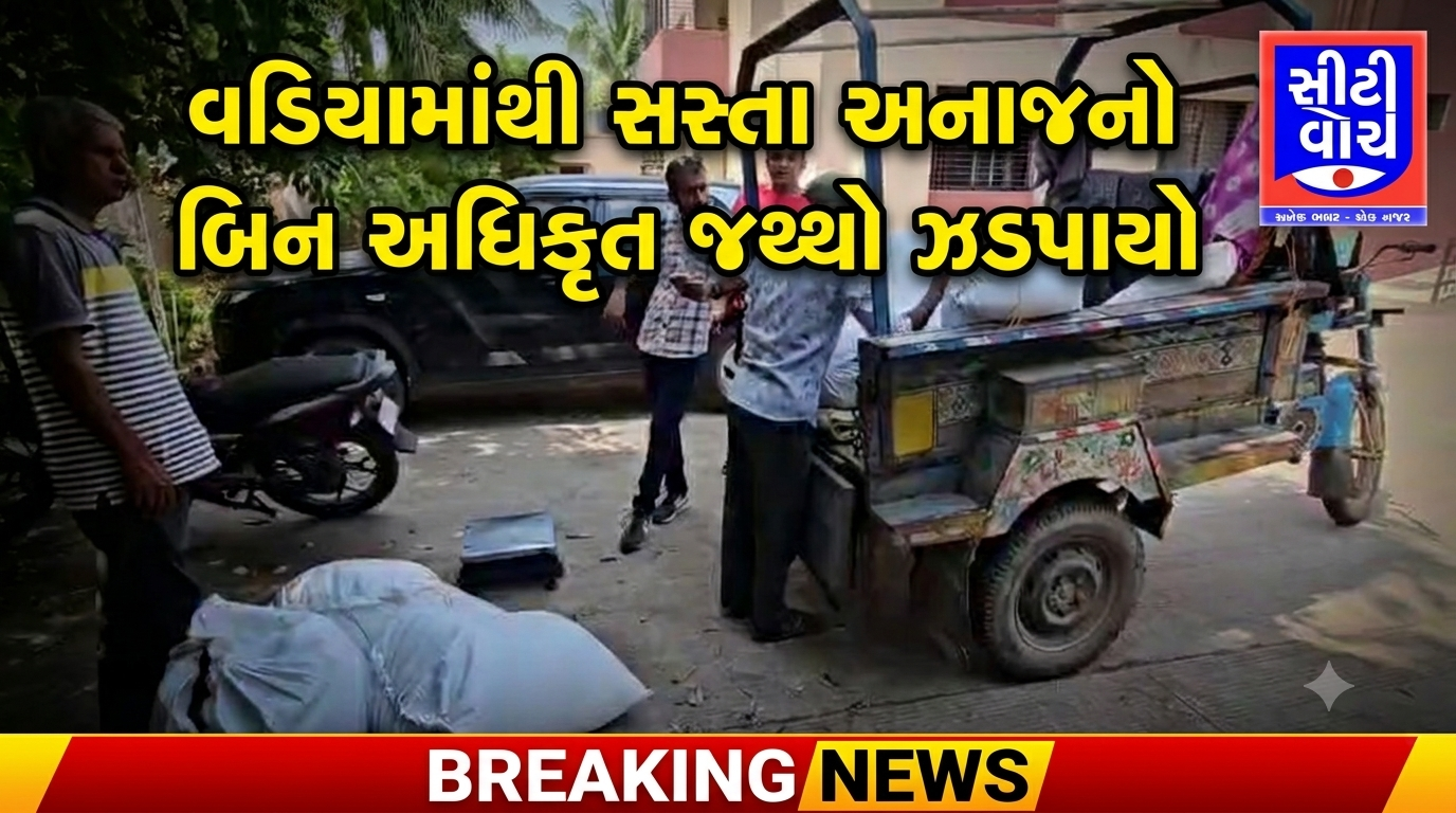 Vadiya માંથી સસ્તા અનાજનો બિન અધિકૃત જથ્થો ઝડપાયો